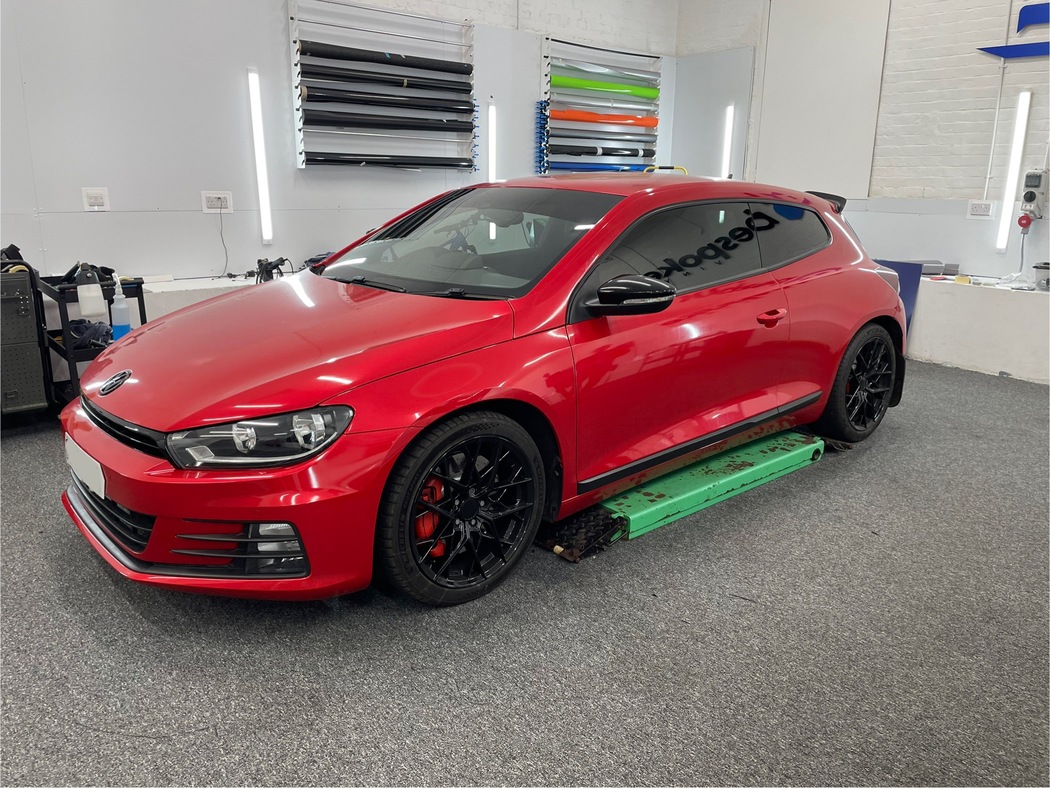 Vehicle window tinting and finishing at the Bespoke Vinyl workshop