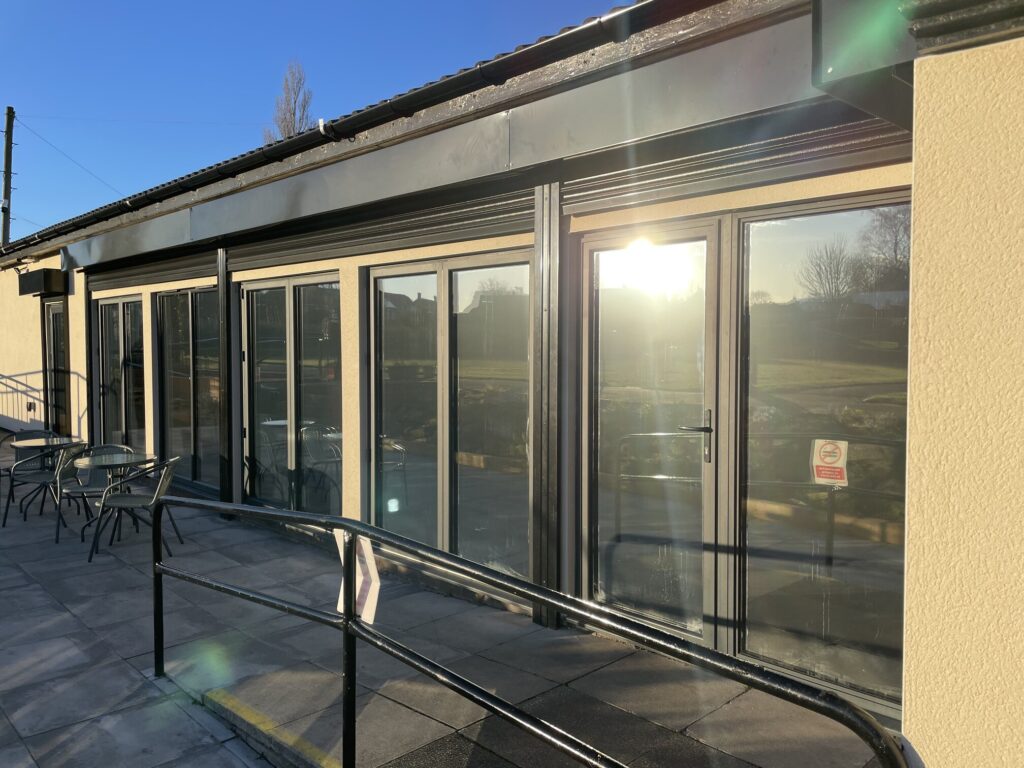Solar and architectural film applied to bifold doors